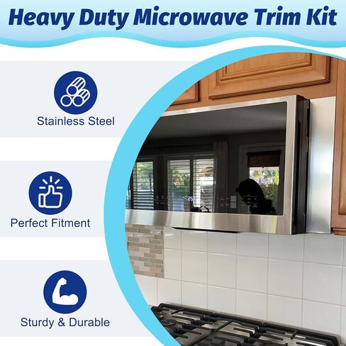 2 Pcs Stainless Steel Microwave Trim Kit in Kuwait