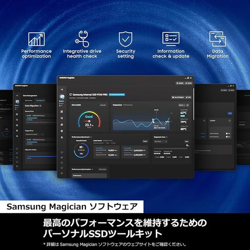 نموذج المبدد الحراري Samsung 990 PRO، تم التحقق من تشغيل PS5 سعة 2 تيرابايت، PCIe 4.0 (أقصى معدل نقل 7450 ميجابايت/ثانية)، NVMe M.2 MZ-V9P2T0G-IT/EC in Kuwait