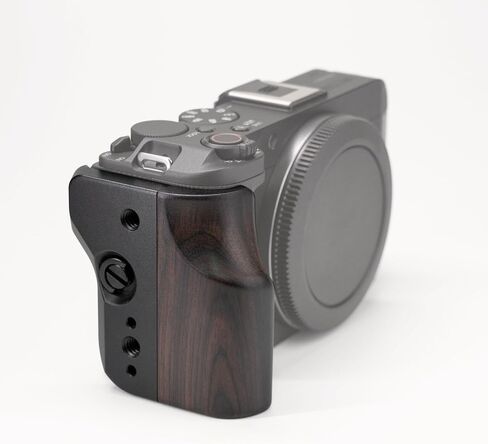 Iborrys Premium Camera Handle ，Compatible with Canon EOS R50 V Camera ，Precious Side Solid Wood Grip | Enhanced Grip | Multi-Functional & Quick-Release, Portable (Desert Ironwood Silver) in Kuwait