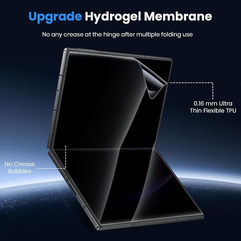 WSKEN Privacy Screen Protector for Samsung Galaxy Z Fold 8-25°Anti Spy in Kuwait