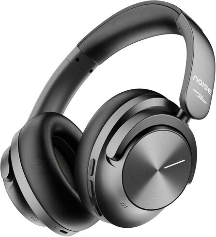 Noise Master Buds Max, Sound by Bose Wireless Over-Ear Headphones with Segment Leading Adaptive ANC, Dynamic EQ, LHDC 5.0, Immersive Spatial Audio,Upto 60H Playtime, App Support (Titanium) in Saudi Arabia