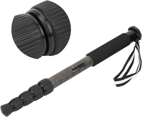 P285C Carbon Fiber Monopod, 5 - Section Portable Camera Monopod with Ball Head, Adjustable 16.5–61 Inch Height, Lightweight 510g for DSLR and Mirrorless Cameras in Kuwait