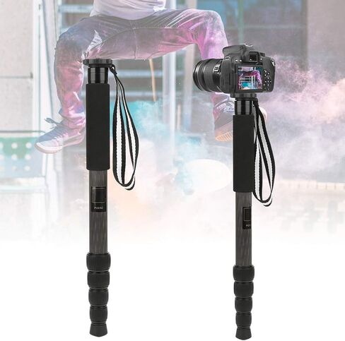 P285C Carbon Fiber Monopod, 5 - Section Portable Camera Monopod with Ball Head, Adjustable 16.5–61 Inch Height, Lightweight 510g for DSLR and Mirrorless Cameras in Kuwait