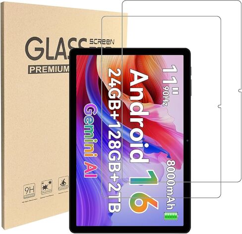2 Pack 11 inch Android 16 Tablet Screen Protector Size‌：9.86 inch*6.36 inch (250.5mm*161.5mm) 11 inch Android 15 Tablet Tempered Glass Film Guard 9H Hardness Surface HD Transparency in Saudi Arabia