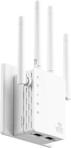 WiFi Extender, WiFi Extender Signal Booster Dual-Band(5.8G&2.4G) AC1200Mbps 10X Faster WiFi 6 Coverage to 13888 sq. ft & 150+ Devices, WiFi Range Extender, WiFi Booster Extender for Home in Kuwait