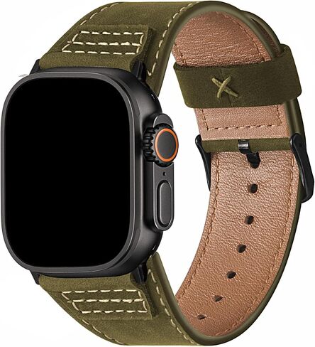 Wristitani 49/46/45/44/42/41/40mm Leather Bands For Apple Watch Band in Kuwait