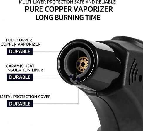 3 Pack Refillable Jet Torch Butane Lighter, Windproof Adjustable Flame Multipurpose Gas Lighter (Gas Not Included) in Kuwait