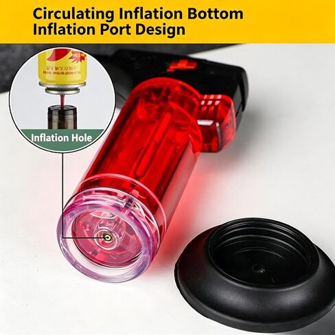 3 Pack Refillable Jet Torch Butane Lighter, Windproof Adjustable Flame Multipurpose Gas Lighter (Gas Not Included) in Kuwait