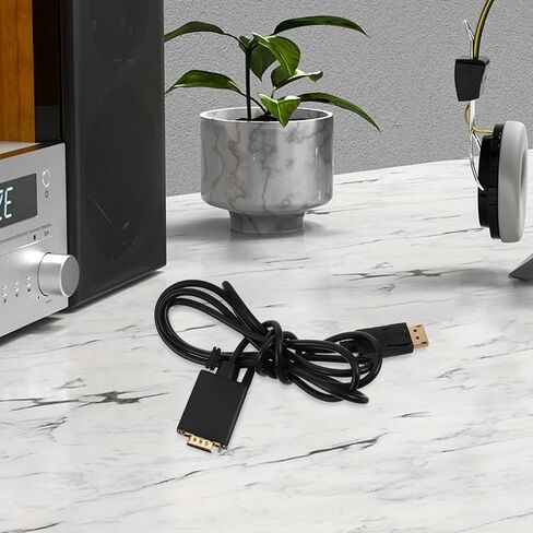 Display Interface to Vga Converter Cable Plastic Black 1.8m Plug and Play in Kuwait