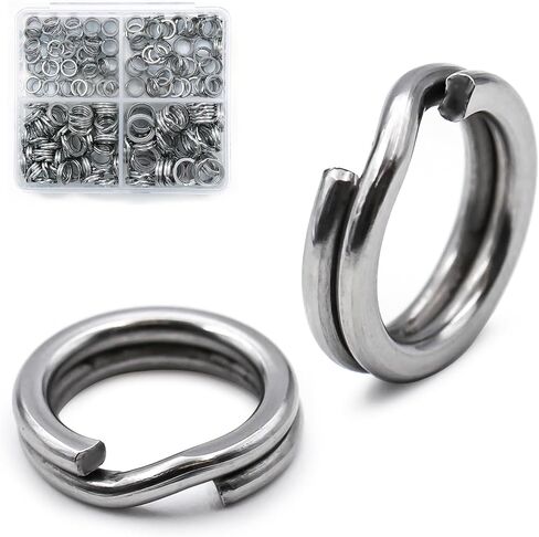 FishTrip 50/100/200Pcs Fishing Split Rings Heavy Duty for Saltwater in Kuwait