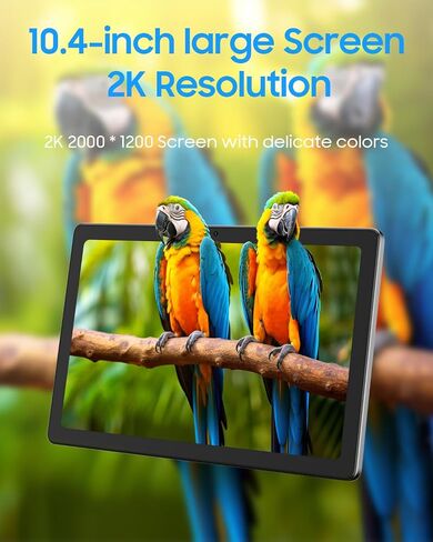 PEICHENG Tablet with Keyboard and Case, Android 13.0 10.4 Inch, 16GB RAM+128GB ROM, 2000 * 1200 2K FHD Display, Powerful 2.0Ghz CPU, 2.4G and 5G and WiFi 6, Bluetooth 5.0, 2 in 1 Tab, Black in Kuwait