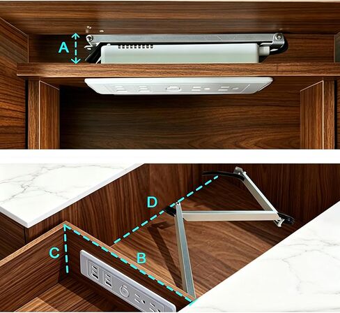 Drawer Outlet Kit, Retractable Arm, Integrated Safety Shutoff Fast Charging in Kuwait
