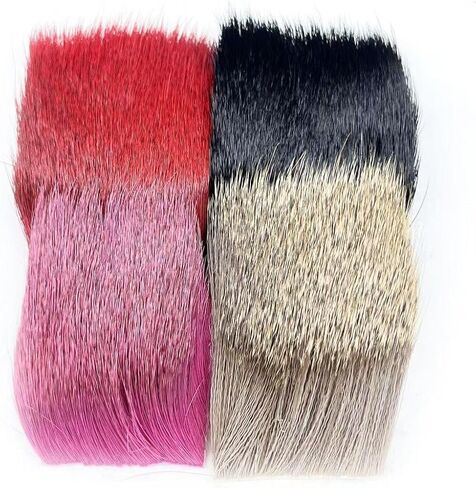 4pcs Fly Tying Material Fly Tying Deer Hair Fishing Flies Making Deer Hair Patch (2inX2 in) Natural Color ﻿ in Kuwait