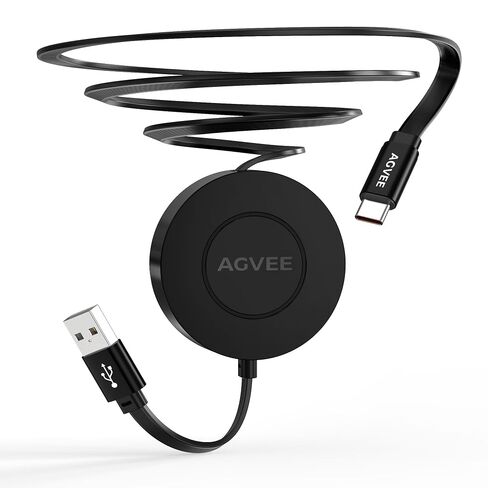AGVEE 1ft Fixed / 3.3ft Extend Single-End Retractable Lightning Cable in Kuwait