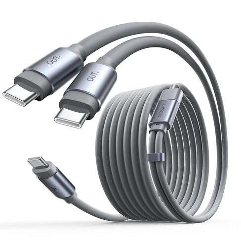 LISEN Dual USB C Cable,140W USB C Splitter 1 in 2 Out Charging Cable in Kuwait
