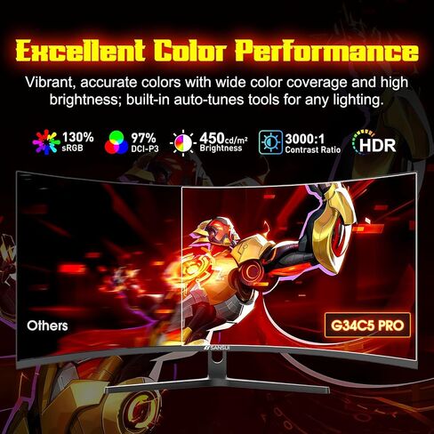 SANSUI 34 Inch Curved Monitor 240Hz UWQHD 3440×1440 Gaming Monitor in Saudi Arabia