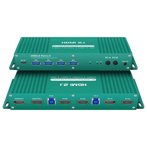HDMI kvm Switch 2 Monitors 2 Computers 4k 240hz 2 pc 2 Monitor 5k 240hz hdmi2.1 kvm Switches 2 in 2 Out 4k 144hz Hdmi kvm 1440p 120hz 144hz 165hz FreeSync G-SYNC in Kuwait