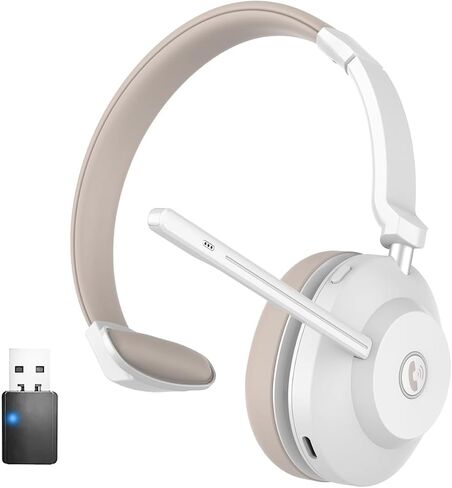 Earbay Wireless Headset with Mic for Work, Wireless Headset for Trucker,ENC Noise Canceling, 45H Working Time for All Day Use, with Bluetooth 5.3 & USB Dongle for Office/Call Center/Computer/Phones in Kuwait