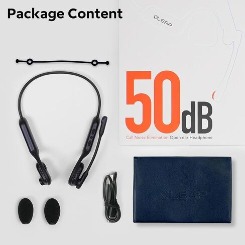 P200b Pro Wireless Headset with Mic for Work,50dB AI Noise Cancelling Microphone Headphones for Call,Bluetooth 5.3 Open Ear Headphones with USB-A Dongle for Office,Meeting,WFH,PC & Phone in Kuwait