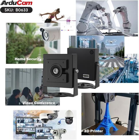 Arducam VGA Global Shutter Color USB Camera Module, 160 FPS@QQVGA High Speed Camera, Wide Angle UVC Webcam for Windows, Linux OS in Kuwait