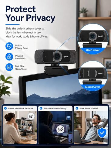 1080P Webcam with Microphone for Laptop and Desktop in Saudi Arabia