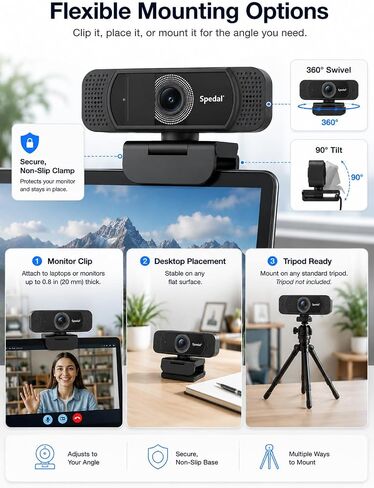 1080P Webcam with Microphone for Laptop and Desktop in Saudi Arabia