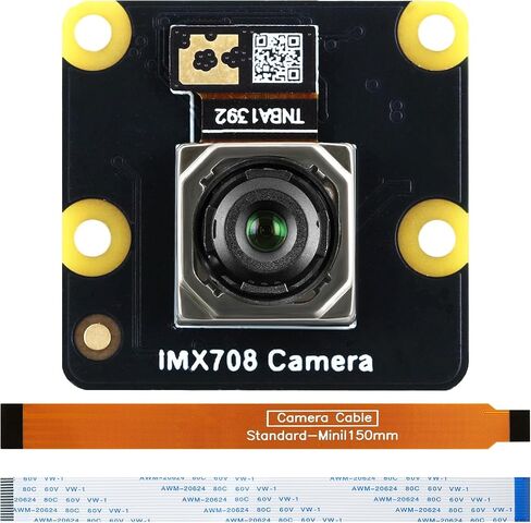 IMX708 12MP Camera Module, Night Vision Camera (Noir) 120° FOV Auto-Focus, High Dynamic Range (HDR) Includes 15-15pin, 15-22pin Cable Compatible with Raspberry Pi 5/4B+/3B+/3B/Zero in Saudi Arabia