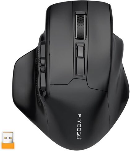 E-YOOSO Large Wireless Mouse for Big Hands, X-31 Cordless Ergo Computer Mouse, 6 Buttons, 5-Level 4800 DPI, 18 Months Battery Life, for Laptop, PC, Chromebook in Kuwait