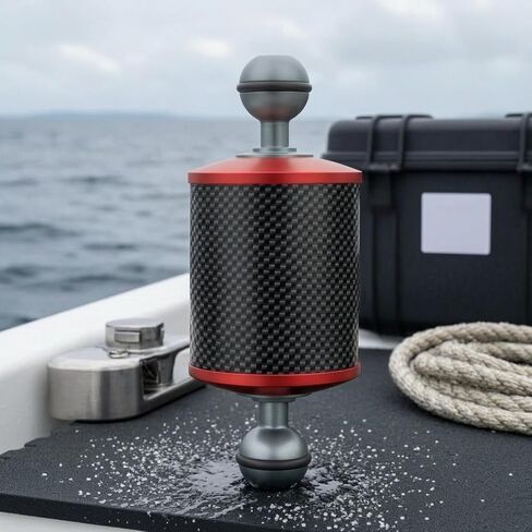 Light Arm Underwater Buoyancy Arm Double Ball Arm Carbon Fiber Arm Stabilizer Arm with Build and Cylindrical Structure Suitable for Scuba Diving Wreck, Color to 16, 8 Inch / 203.2mm in Kuwait