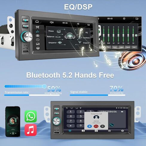 Plug and Play 1.5 Din Car Radio for Chevy Suburban 1995-2002,Tahoe 1995-2002，Silverado 1996-2002, Blazer 1998-2001，for GMC Yukon 1995-2002，Sierra 1999-2003.6.9 Inch with Carplay Android Auto AM/FM in Saudi Arabia