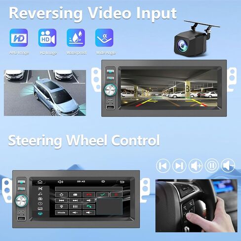 Plug and Play 1.5 Din Car Radio for Chevy Suburban 1995-2002,Tahoe 1995-2002，Silverado 1996-2002, Blazer 1998-2001，for GMC Yukon 1995-2002，Sierra 1999-2003.6.9 Inch with Carplay Android Auto AM/FM in Saudi Arabia