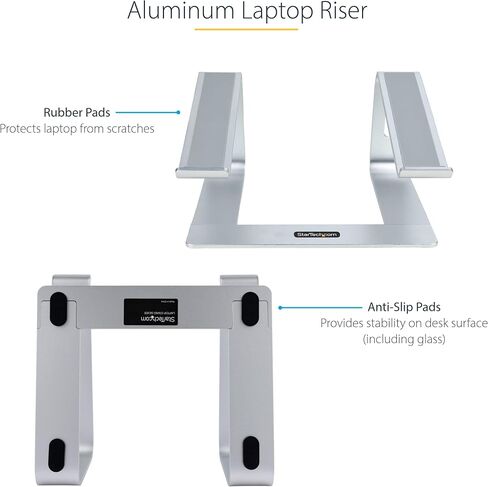 StarTech Laptop Stand, Ergonomic Laptop Riser, Aluminum, Silver, Dell XPS in Kuwait