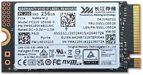 256GB SSD PC210 M.2 NVME PCIe PC210-256GB-D SSS1J39526 5SS1J39524 Solid State Drive (PCIe Gen 3 x 4/M.2 2242) in Kuwait