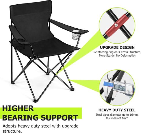 Joyfair Camping Lawn Chairs & Table Set, Large Beach Chairs for Outside in Kuwait