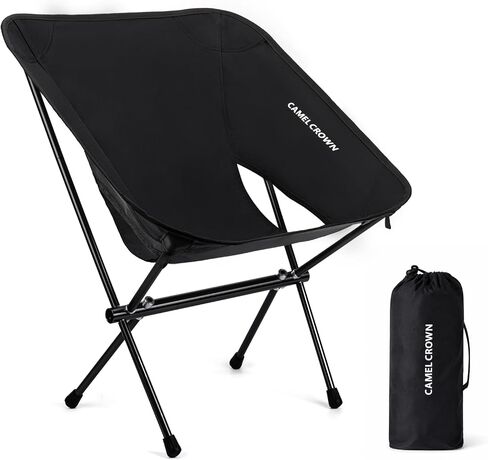 CAMEL CROWN Lightweight Camping Chair, Portable Aluminum Folding Chair with Detachable Washable Seat,Ergonomic Outdoor Chair for Camping Hiking Beach Picnic Travel in Kuwait