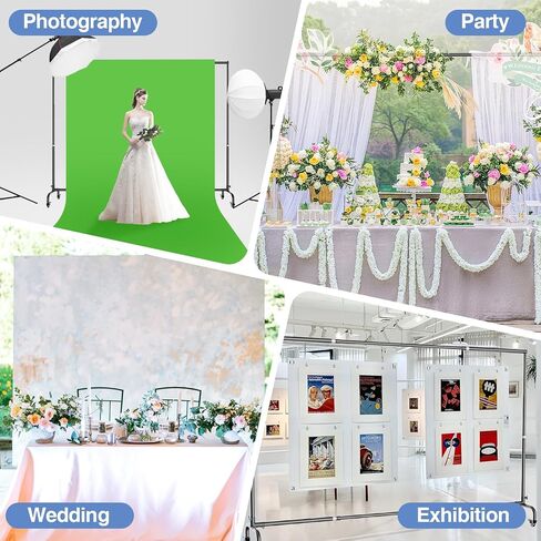 10x7.5ft Backdrop Stand with Wheels, Adjustable Photo Stand Kit in Kuwait