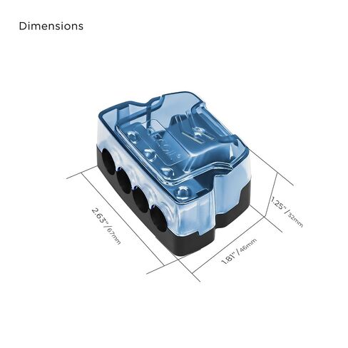 RECOIL ZDB14P 4-Way Power Distribution Block Ground Block Car Amplifier in Kuwait