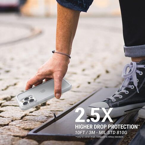 Catalyst iPhone 13 Pro Max Case Influence Series Slim Case, Finger-Print Safe Cases, Drop Proof Phone, with Lanyard (Clear) in Kuwait