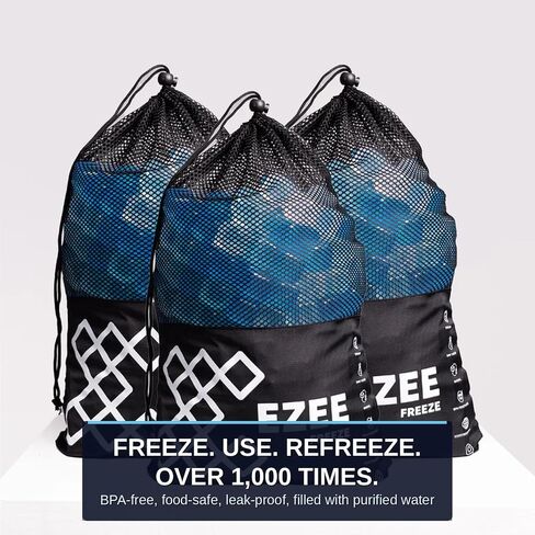 Reusable Ice Cubes for Coolers - Mega Freeze 10.5 lb Bag, 335 Clear Ice Cubes Use in Drinks, Lunch Boxes, Fishing, Refreezable Party Ice, Ice Bath in Kuwait