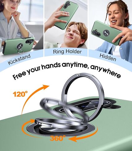 JAME for Samsung Galaxy A17 5G Phone Case Ring Stand Shockproof Slim Case in Kuwait