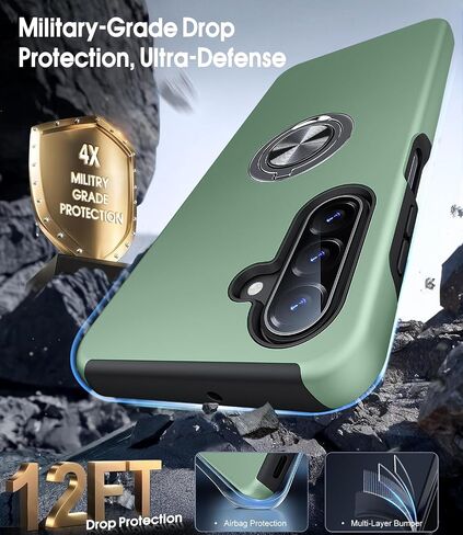 JAME for Samsung Galaxy A17 5G Phone Case Ring Stand Shockproof Slim Case in Kuwait
