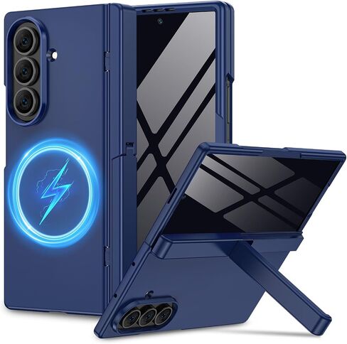 Magnetic for Samsung Galaxy Z Fold 8 Case with Hidden Kickstand Black in Kuwait