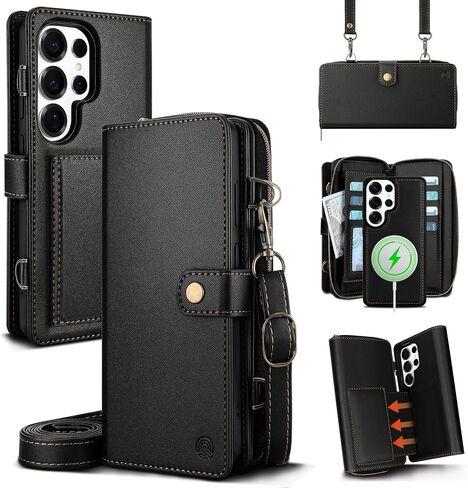 for Samsung Galaxy S26 Ultra Detachable Wallet MagSafe Case, Purple in Kuwait