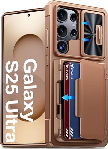Vizvera for Samsung Galaxy S24 Ultra Case Wallet,RFID Cards Holder & Camera Cover & Kickstand for Women Men, Full Body Rugged Shockproof Silicone Case for S24 Ultra 6.8" 2024 Only(Blue) in Kuwait