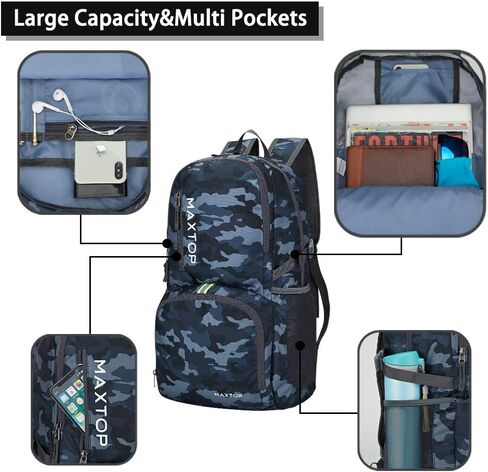 MAXTOP 40/50L Lightweight Packable Backpack for Hiking Traveling Camping Water Resistant Foldable Outdoor Travel Daypack in Saudi Arabia