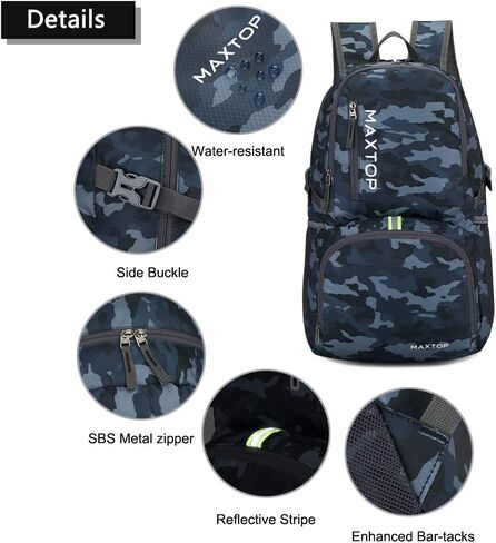 MAXTOP 40/50L Lightweight Packable Backpack for Hiking Traveling Camping Water Resistant Foldable Outdoor Travel Daypack in Saudi Arabia