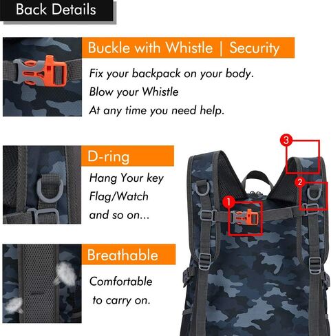 MAXTOP 40/50L Lightweight Packable Backpack for Hiking Traveling Camping Water Resistant Foldable Outdoor Travel Daypack in Saudi Arabia