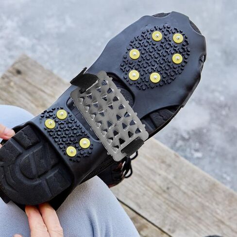 Balacoo 26-Spike Steel Mountaineering Crampon Shoe Ice Grippers Non-Slip Anti-Skid Traction Cleats for Hiking Snow Climbing Outdoor Use in Saudi Arabia