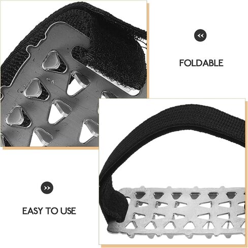 Mountaineering Ice Grippers 26-Spike Steel Anti-Slip Shoe Covers Snow Traction Crampons for Hiking Winter Climbing Outdoors in Kuwait