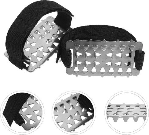 Mountaineering Ice Grippers 26-Spike Steel Anti-Slip Shoe Covers Snow Traction Crampons for Hiking Winter Climbing Outdoors in Kuwait